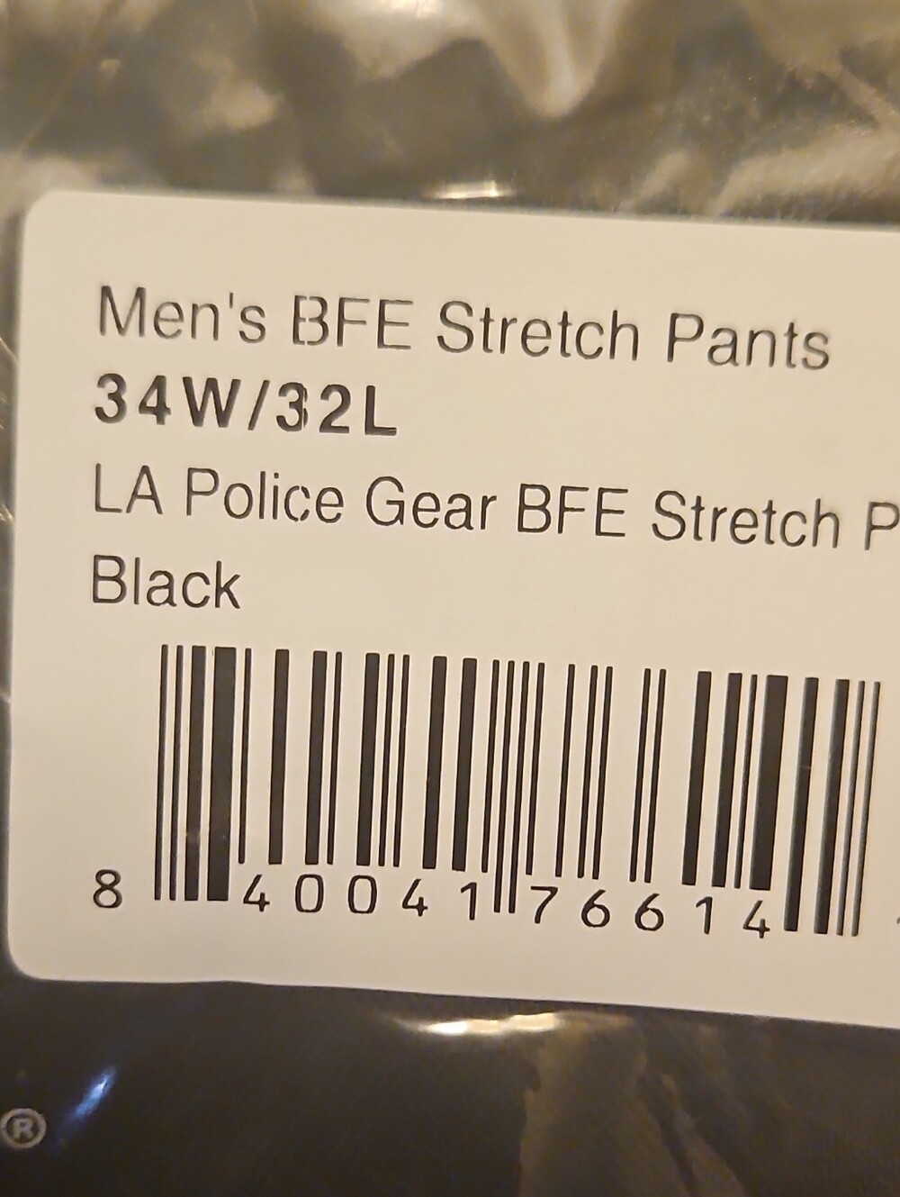 LA Police Gear BFE Stretch Men's Pants - Black - Picture 3 of 4